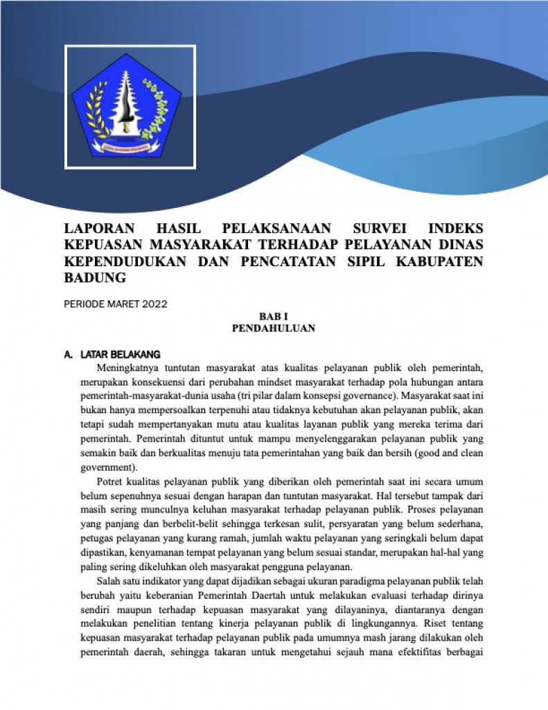 LAPORAN IKM PERIODE TRIWULAN I TAHUN 2022